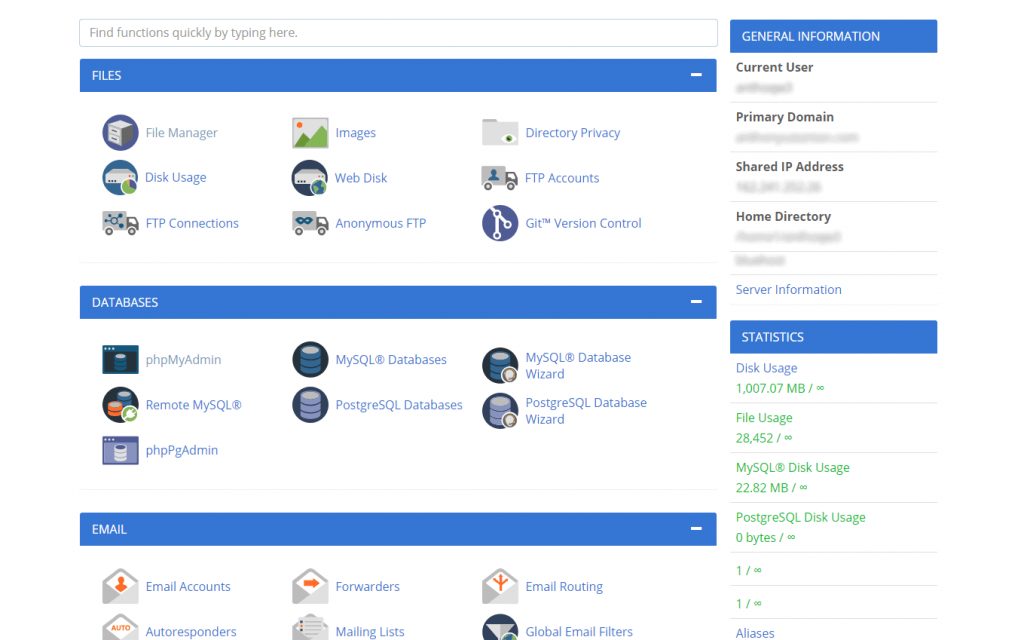 cPanel Box