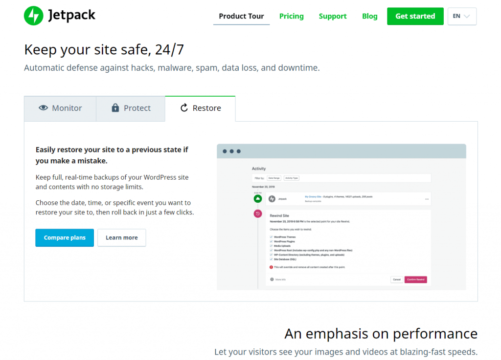 Jetpack Product Tour