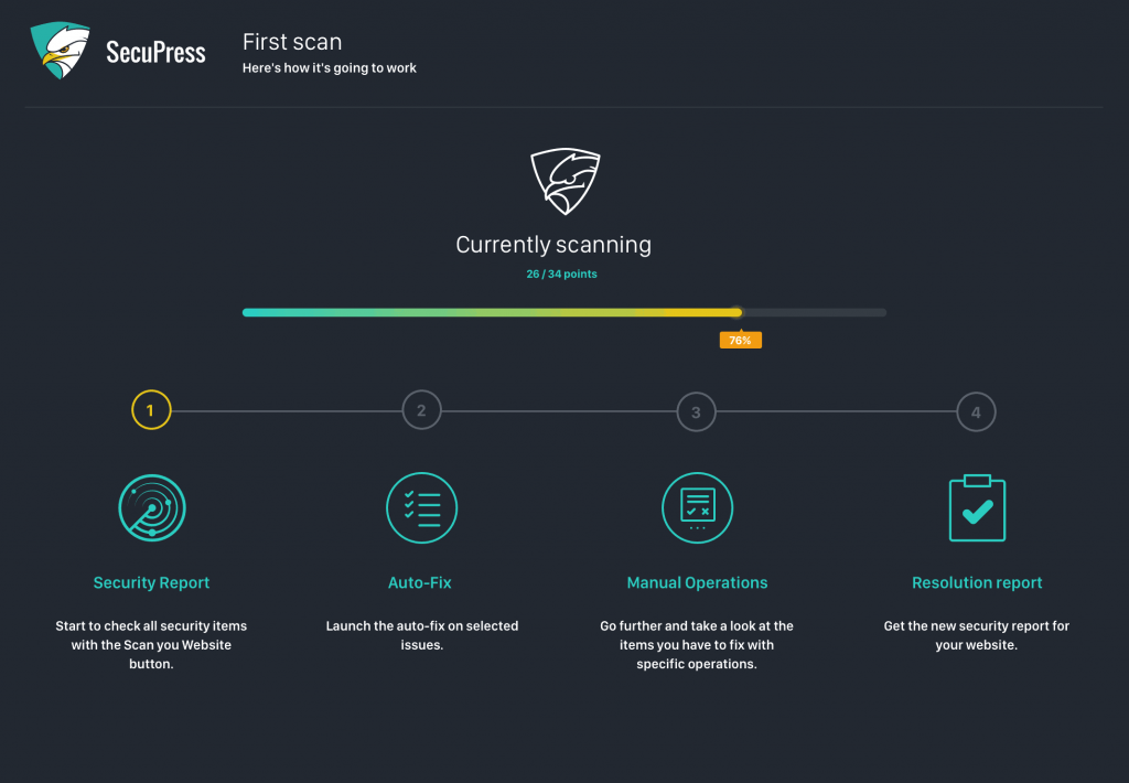 How easy it is to use the Secupress plugin