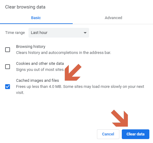How to clear cached images and files on Chrome