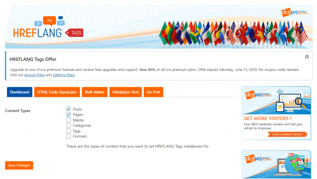 HREFLANG Tags Dashboard