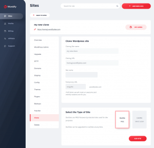 Wordpress Cloning Feature